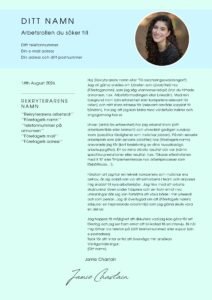 Personligt brev Exempel